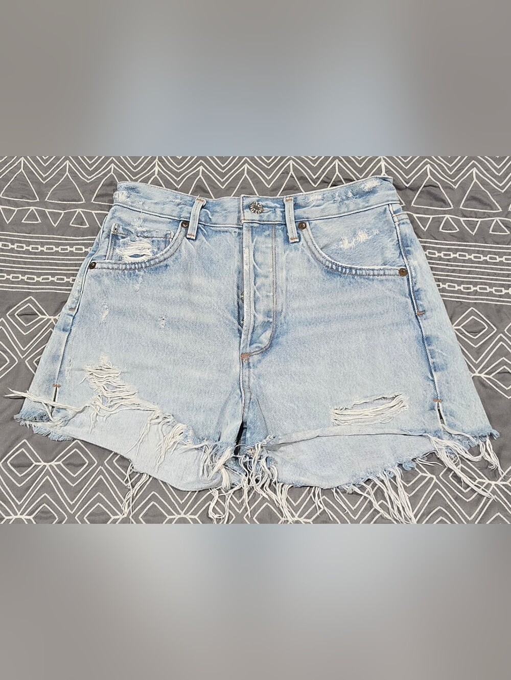 Agolde Jaden High Waisted Distressed Cutoff Shorts Size 25